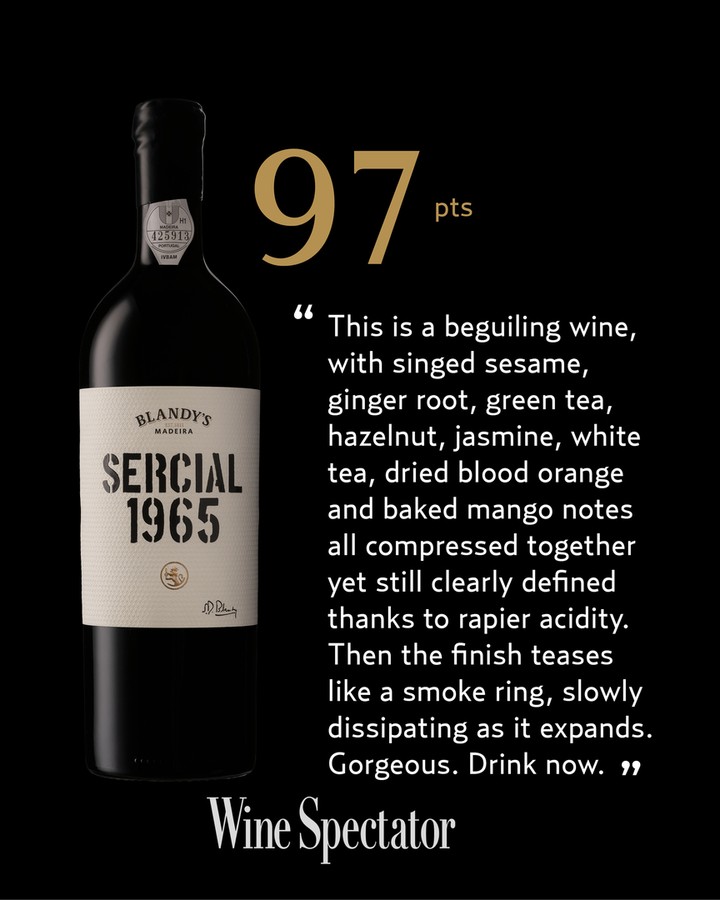 Blandy's Heritage Sercial 1965 - 97 pontos (Wine Spectator)
